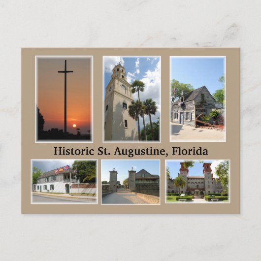carte postale historique st augustine florida (Devant)