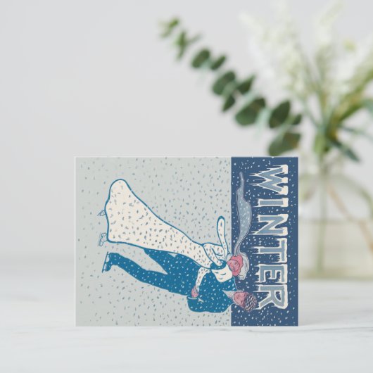 Carte Postale Hiver (Debout devant)