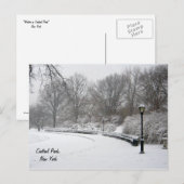 Carte Postale Hiver à Central Park (Devant / Derrière)