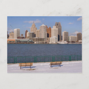Carte Postale hiver à detroit