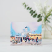 Carte Postale Hiver à Helsinki (Debout devant)