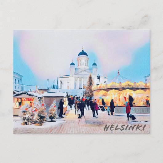 Carte Postale Hiver à Helsinki (Devant)