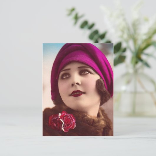 Carte Postale Hiver à la mode (Debout devant)