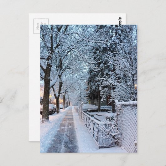 Carte Postale Hiver à Montréal (Devant / Derrière)