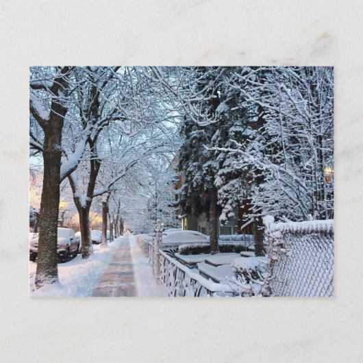 Carte Postale Hiver à Montréal (Devant)