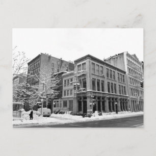 Carte Postale Hiver à New York - Ville en neige