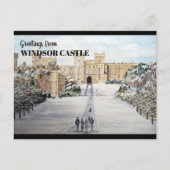 Carte Postale Hiver à Windsor Castle Paysage Peinture (Devant)