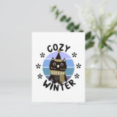 Carte Postale Hiver agréable, chouette (Debout devant)