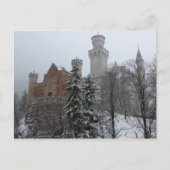 Carte Postale Hiver au château de Neuschwanstein (Devant)