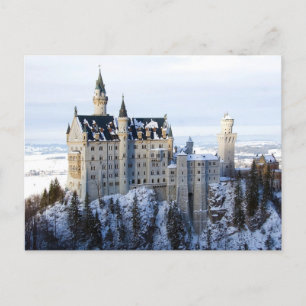 Carte Postale Hiver au Château de Neuschwanstein, Allemagne Bavi