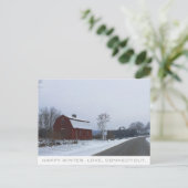 Carte Postale Hiver au Connecticut (Debout devant)