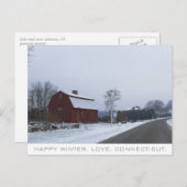 Carte Postale Hiver au Connecticut (Devant / Derrière)