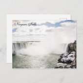 Carte Postale Hiver aux chutes du Niagara (Devant / Derrière)