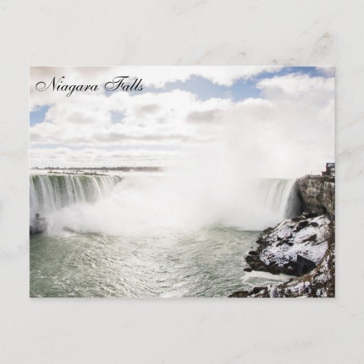 Carte Postale Hiver aux chutes du Niagara (Devant)