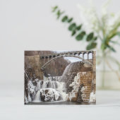 Carte Postale Hiver, barrage de Croton (Debout devant)