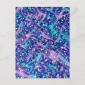 Carte Postale Hiver bleu Abstrait (Devant)