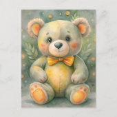 Carte Postale Hiver bleu avec les cerfs (Devant)