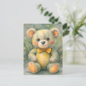 Carte Postale Hiver bleu avec les cerfs (Debout devant)