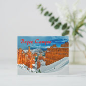 Carte Postale Hiver Bryce Canyon National Park Utah (Debout devant)