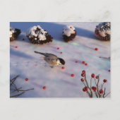 Carte postale Hiver Chickadee (Devant)