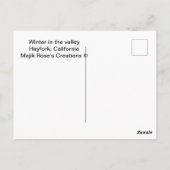 Carte Postale Hiver dans la vallée..... (Dos)