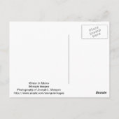 Carte Postale Hiver dans le Maine (Dos)