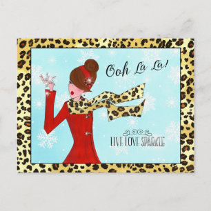 Carte Postale HIVER DIVA - Live Love Sparkle!