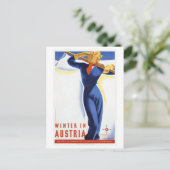 Carte Postale Hiver en Autriche Sports de ski (Debout devant)
