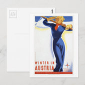 Carte Postale Hiver en Autriche Sports de ski (Devant / Derrière)