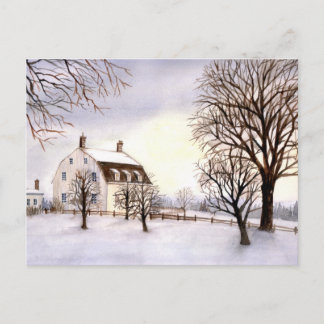 Carte Postale Hiver en Nouvelle-Angleterre