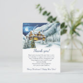 Carte Postale Hiver Entreprise Noël Merci de vacances (Debout devant)