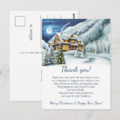 Carte Postale Hiver Entreprise Noël Merci de vacances (Devant / Derrière)