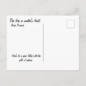 Carte postale hiver Feu (Dos)