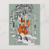 Carte Postale hiver Fox (Devant)