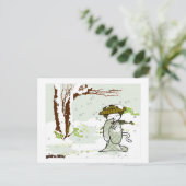 Carte Postale Hiver Geisha Kitty (Debout devant)