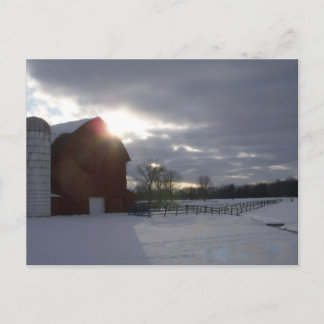 Carte postale Hiver Grange