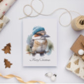 Carte Postale Hiver Kookaburra voeux, personnalisé