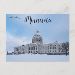 Carte Postale Hiver Minnesota State Capitol St Paul Minnesota