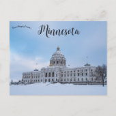 Carte Postale Hiver Minnesota State Capitol St Paul Minnesota (Devant)