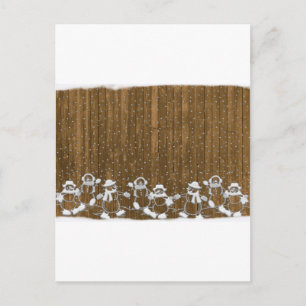 Carte Postale Hiver Neige Snowman Paix Aimer Destinée