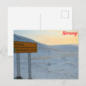 Carte Postale hiver norvégien (Devant / Derrière)