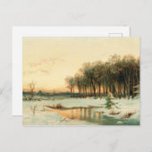 Carte Postale Hiver par Alfred Thompson Bricher (Devant / Derrière)