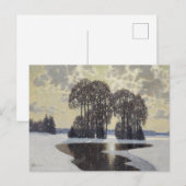 Carte Postale Hiver (par Vilhelms Purvitis) (Devant / Derrière)