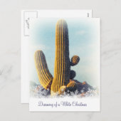 Carte postale hiver Saguaro (Devant / Derrière)