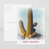 Carte postale hiver Saguaro Scene (Devant / Derrière)