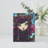 Carte postale Hiver Snowflake Heart of Ice Girl Ar (Debout devant)