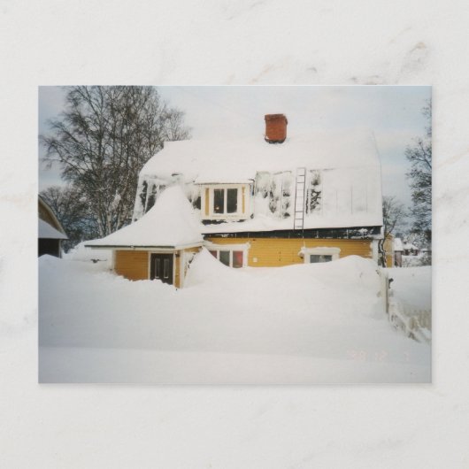 Carte Postale hiver suédois (Devant)