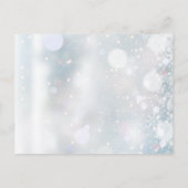 Carte Postale Hiver Végétation neigeuse Baptême Invitation (Dos)