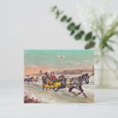 Carte postale hiver vintage (Debout devant)