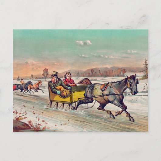 Carte postale hiver vintage (Devant)
